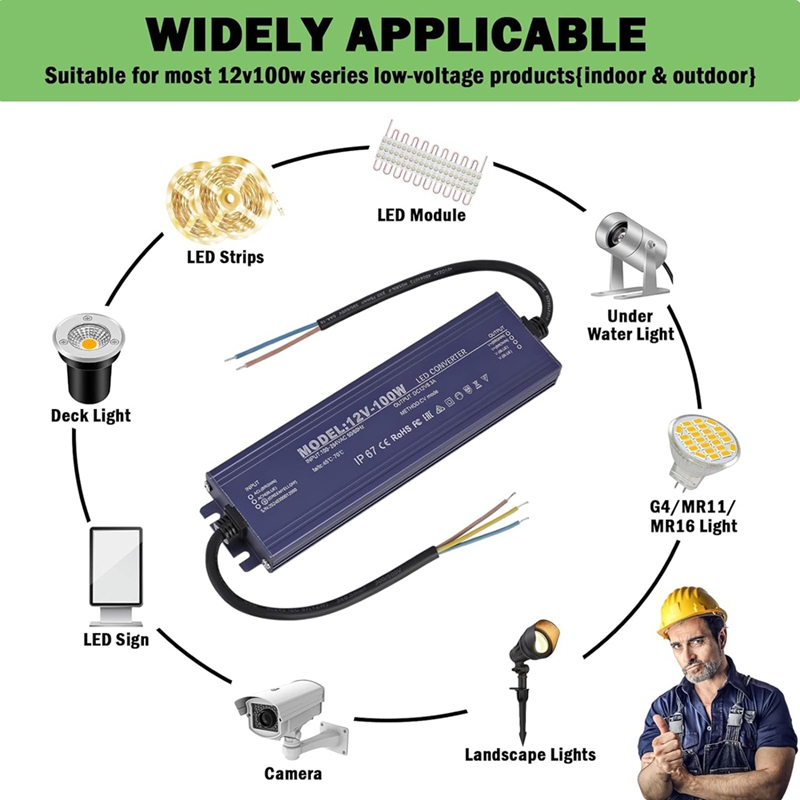 ●12V LED Driver IP67 Waterproo - Dc Power Supply 12V ulasan dan harga