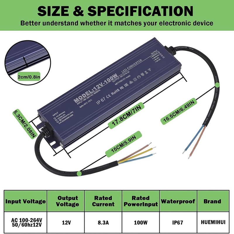 ●12V LED Driver IP67 Waterproo - Dc Power Supply 12V ulasan dan harga