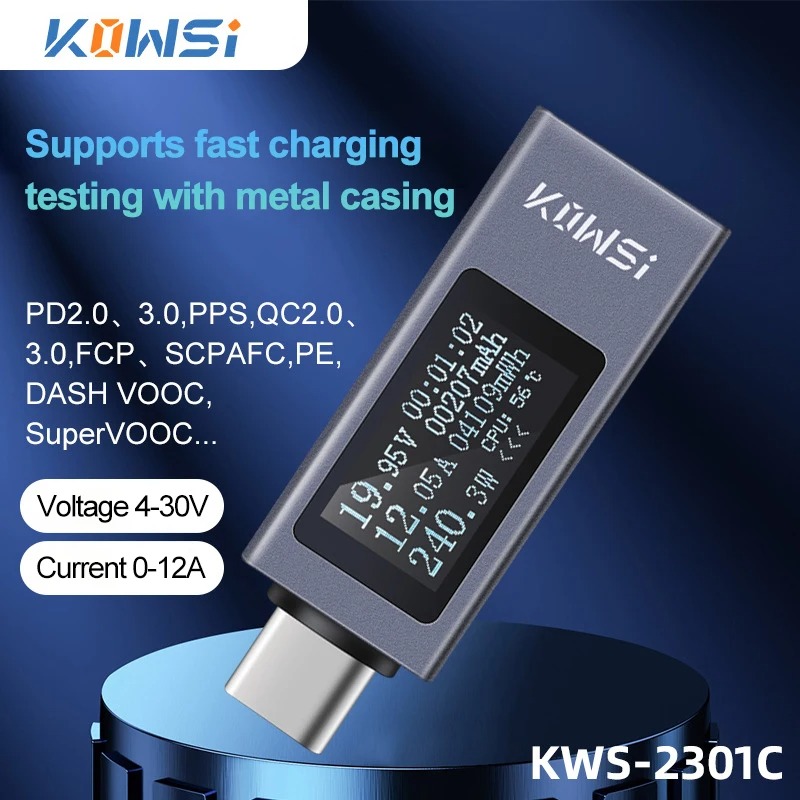 Type-C Current Voltage Monitor - Power Supply Tester ulasan dan harga