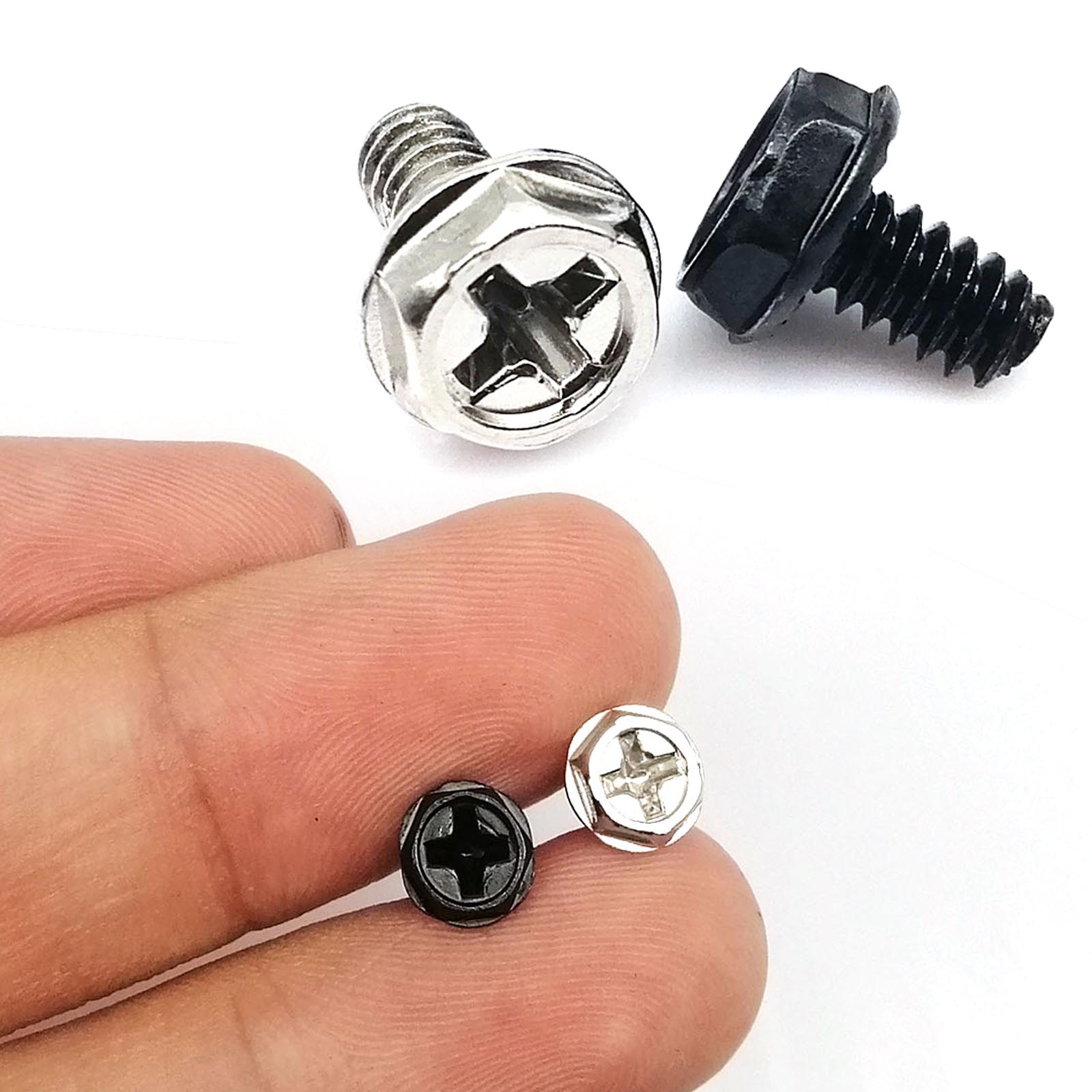 100pcs Black Silver 6#-32x5/6/ - Psu Computer ulasan dan harga