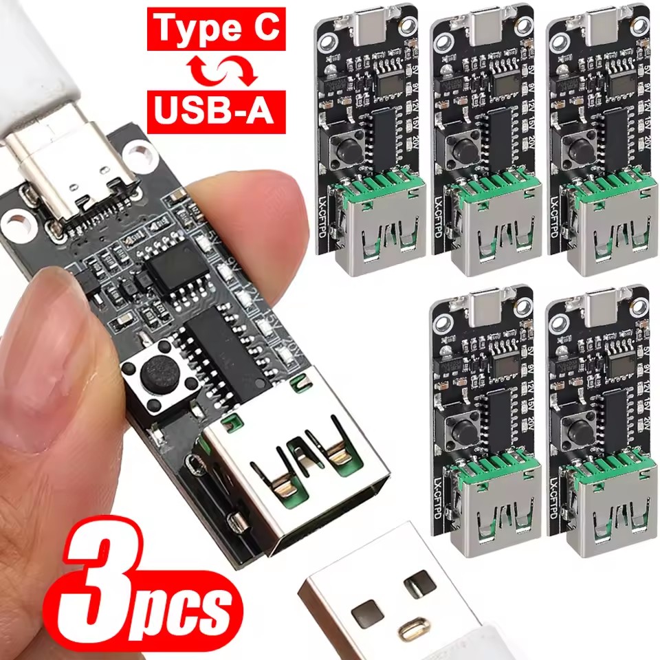 1-3PCS USB-C 5A PD Trigger Boa - Modular Power Supply ulasan dan harga