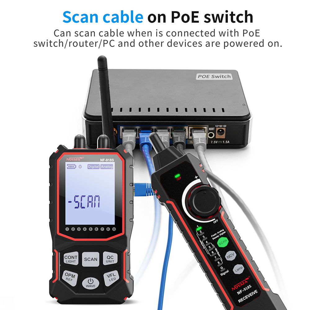 Noyafa Network Cable Tester LC - Power Supply Tester ulasan dan harga