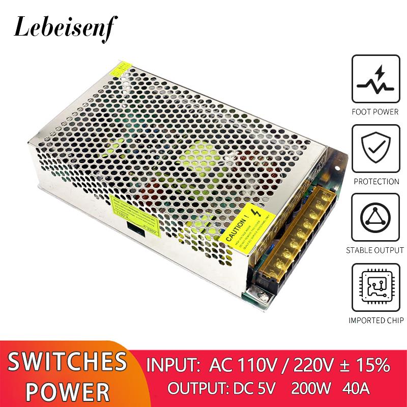 110/220V AC to DC 5V 40A 200W  - Smps Power Supply ulasan dan harga