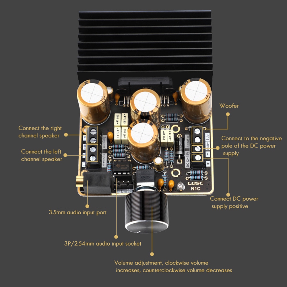 A23G LQSC TDA7850 2.1 Channel  - Modular Power Supply ulasan dan harga