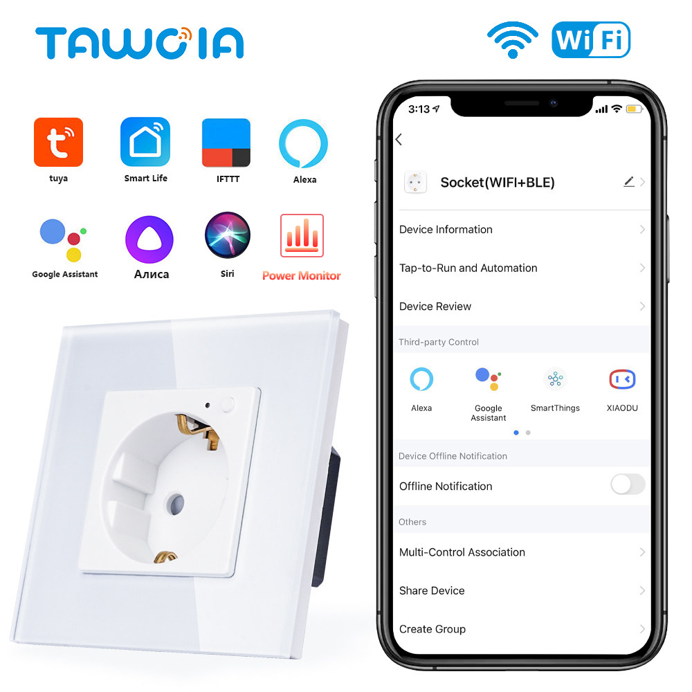 TAWOIA Wifi Wall Socket EU Sta - Open Frame Power Supply ulasan dan harga