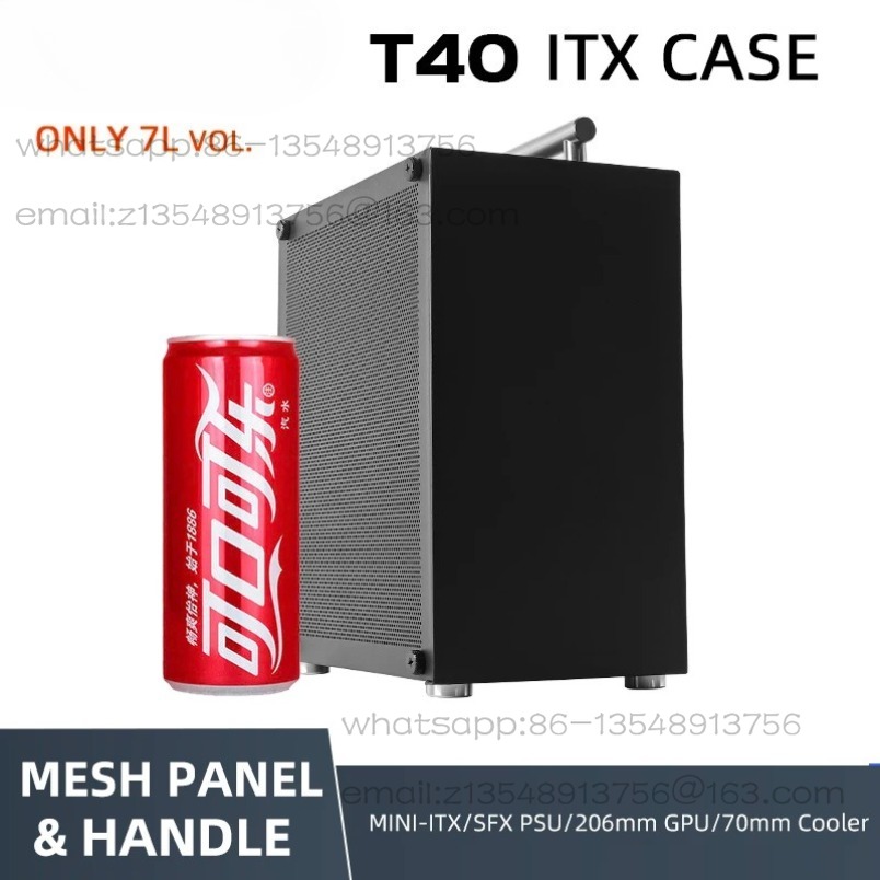 T40 Mini ITX Black Case 7L Gam - Psu Computer ulasan dan harga