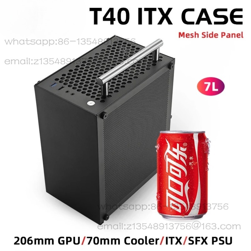 T40 Mini ITX Black Case 7L Gam - Psu Computer ulasan dan harga