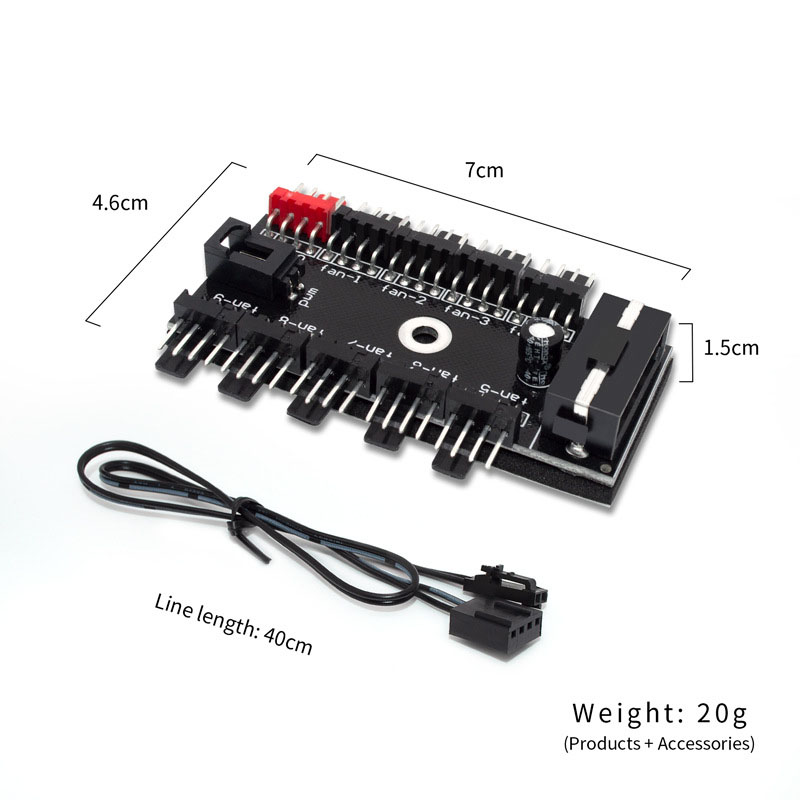 10-Port 4 Pin PWM Fan Hub Spli - Pc Power Supply ulasan dan harga