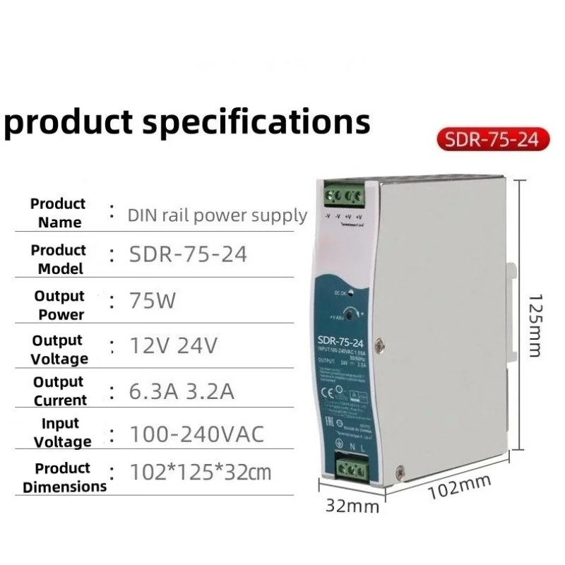 SDR-240-24 DIN Rail Power Supp - Smps Power Supply ulasan dan harga