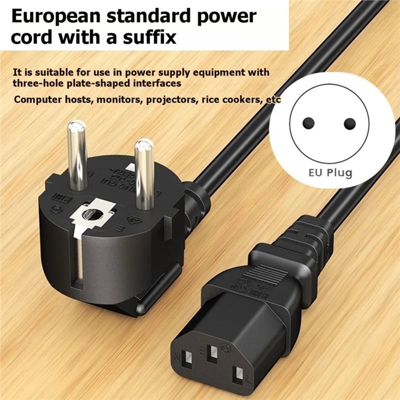 EU Plug C13 Power Supply Cable - Psu Computer ulasan dan harga