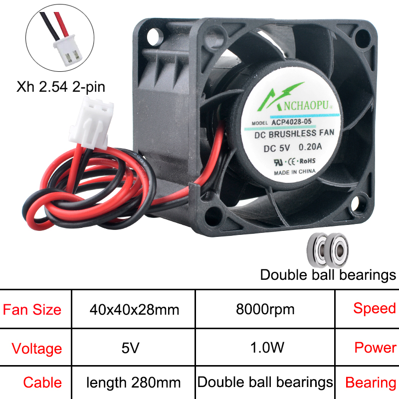 ACP4028 4cm 40mm Fan 40x40x28m - Server Power Supply ulasan dan harga