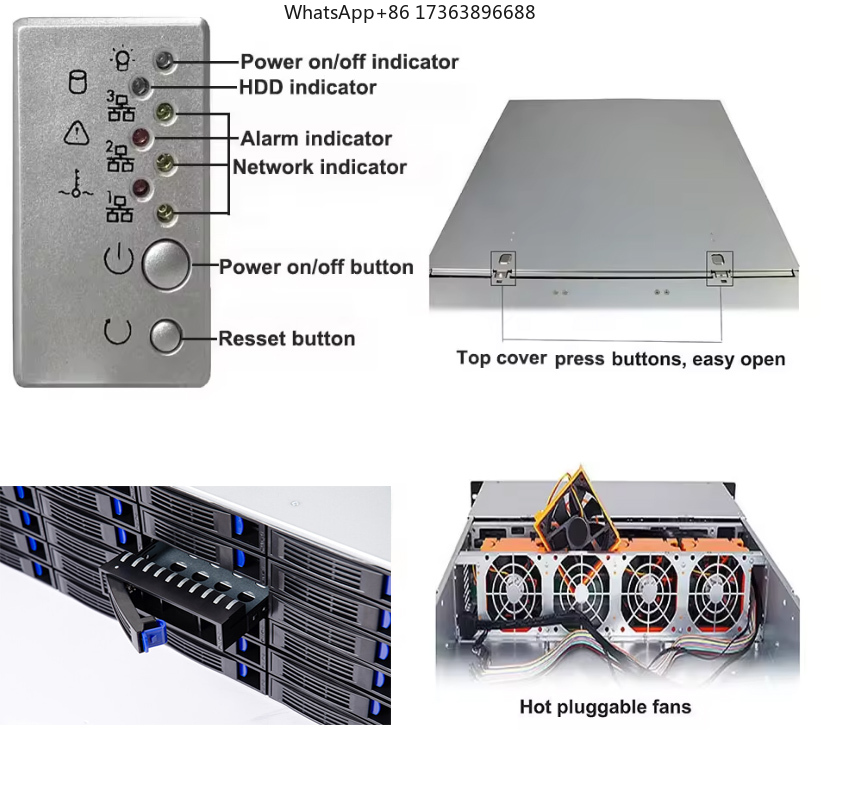 4U Rackmount Server Case 24 Ho - Server Power Supply ulasan dan harga